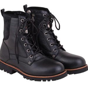 Indian Motorcycle Men's Leather Classic Lace-Up Riding Boot, Black